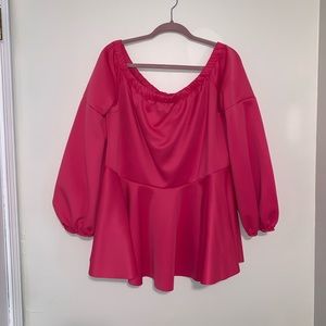 Plus size off the shoulder peplum top